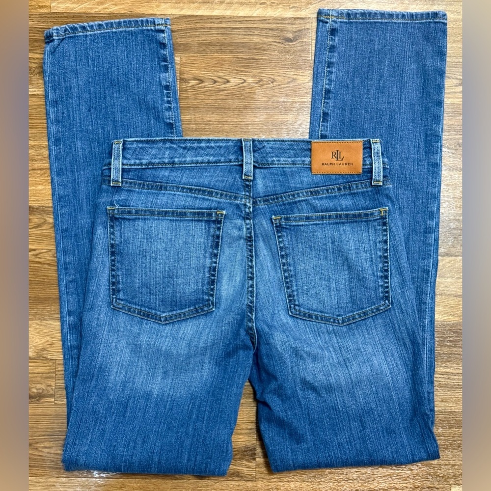 Lauren Ralph Lauren medium wash tall classic cut denim jeans size 6 32 inseam EC - Picture 7 of 9